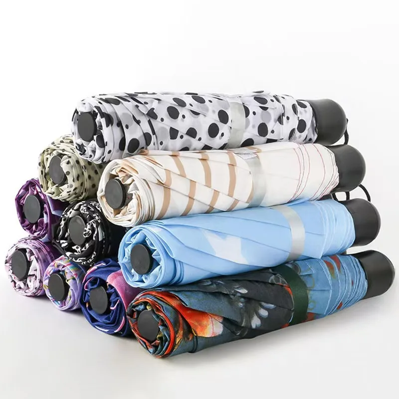 Hot Sale New Umbrella Creative Water Flowering Ruffled Sunny and Rain Umbrella Windproof Manual Umbrella