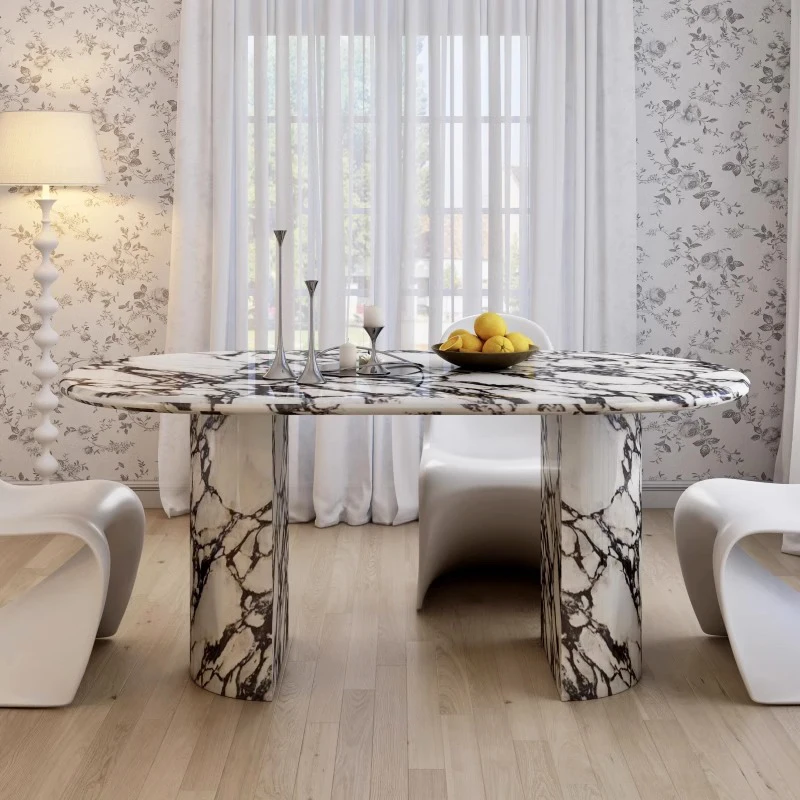 180cm 6 Feet Calacatta Viola Marble Dining Table Purple Bathroom Vanity Top Kitchen Countertop Island Walling Flooring Tiles