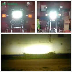 Motorcycle 3 Sides Ceramic BA20D LED H6 P15D HS1 H4 Led  Headlight Bulbs COB Chips Motorbike Hi/Lo Far light Motor  Headlamp