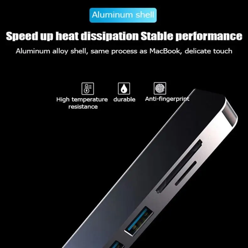 Mosible USB C Hub to HD MI-compatible Rj45 VGA Adapter OTG Thunderbolt 3 Dock with PD TF SD Jack3.5mm for Macbook Pro/Air M1 M2