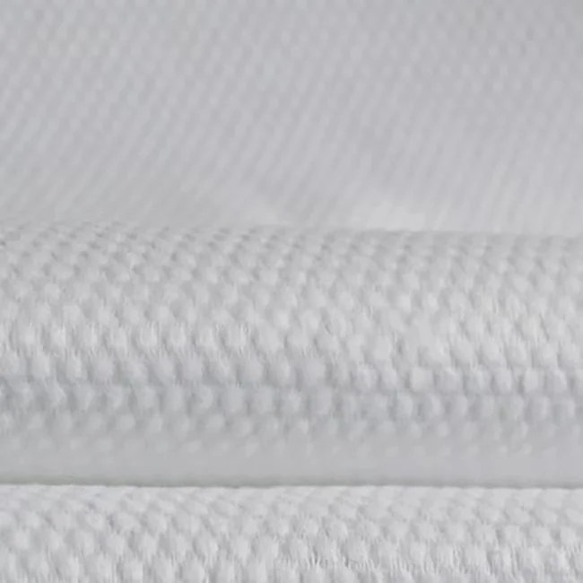Factory Embossed or Plain 50% polyester 50% viscose spunlace nonwoven fabric used wet tissue