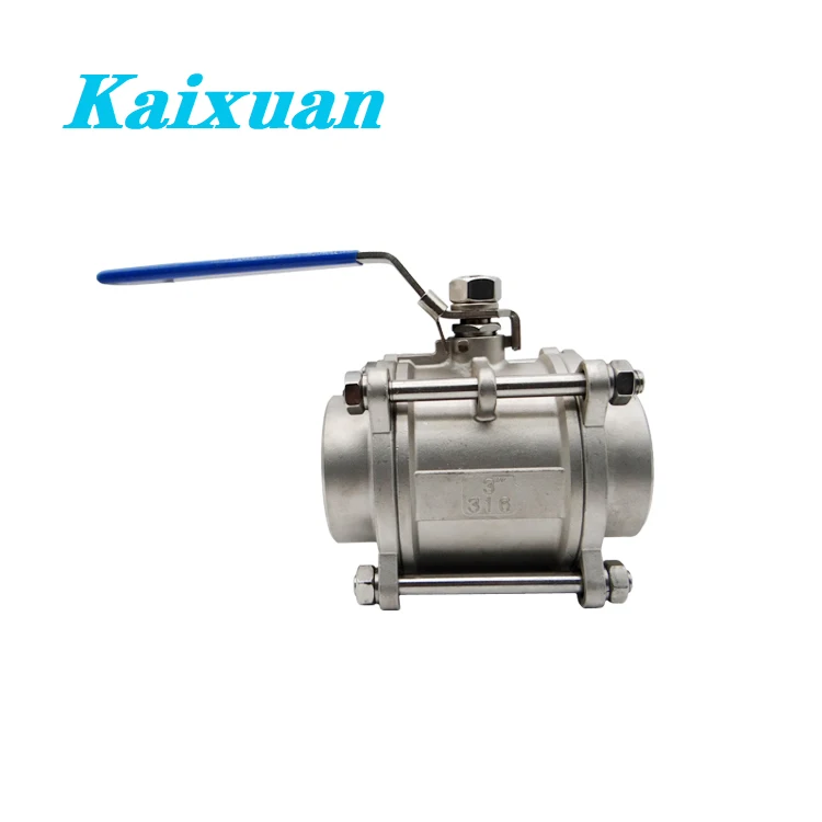 Stainless Steel Three Piece Female Threaded Ball Valve
