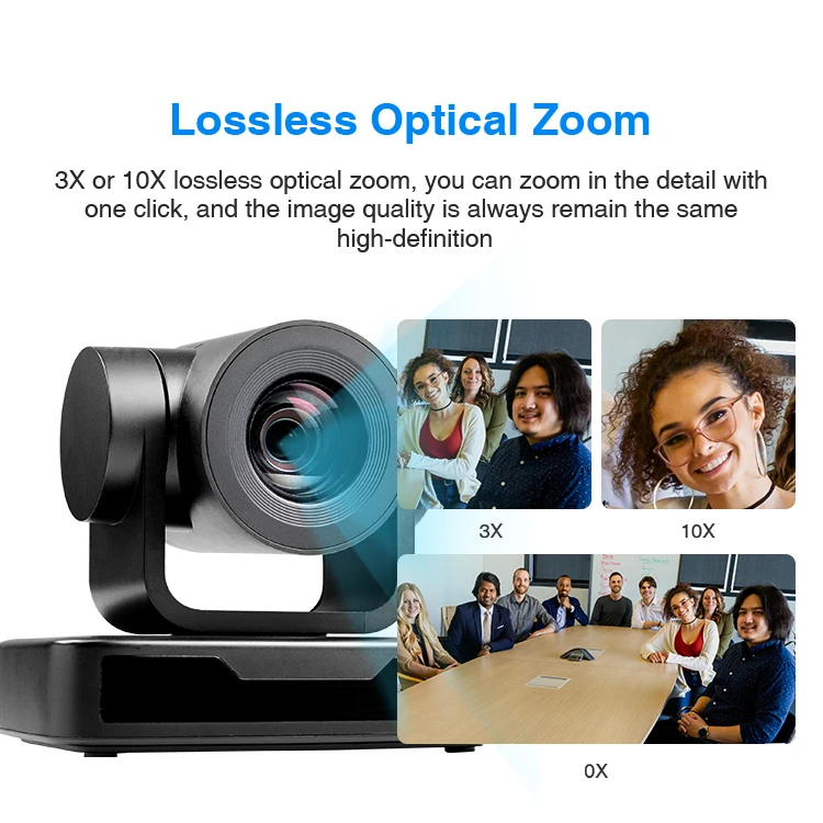 Optical Zoom PTZ Camera Video Conference Room USB 1080P Camera System for Business Meeting Church Worship Services Online Learn