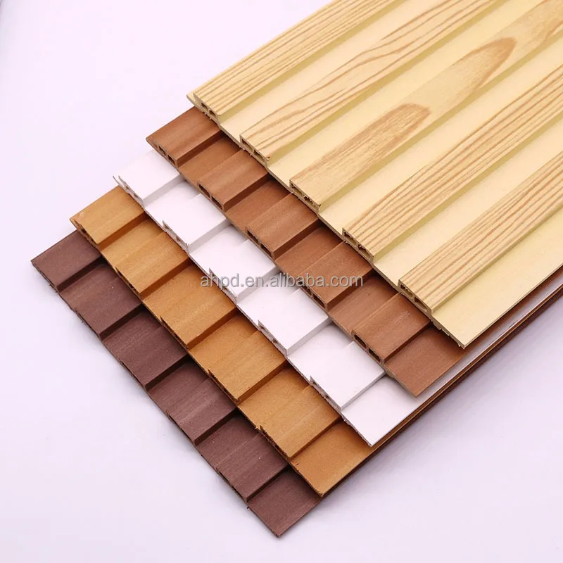 Облицовочное покрытие из ПВХ с цветным деревянным покрытием 10 видов конструкций рифленая стеновая доска настенная панель