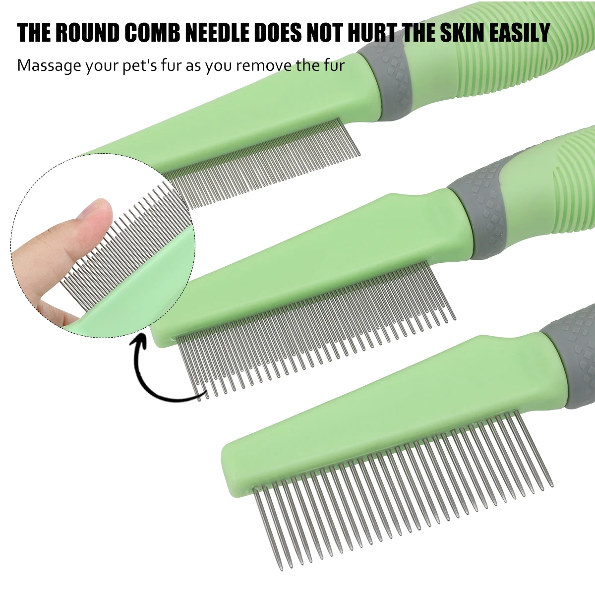 Factory Wholesale Custom Logo Three Types Cat Pin Hair Comb Dog Pet Grooming Comb