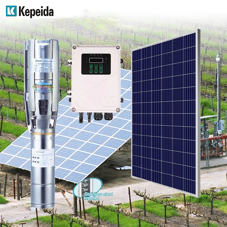 4/6 Inch 2hp Ss Impeller Dc Borehole Solar Submersible Water Pump System Deep Well Pump For Agriculture