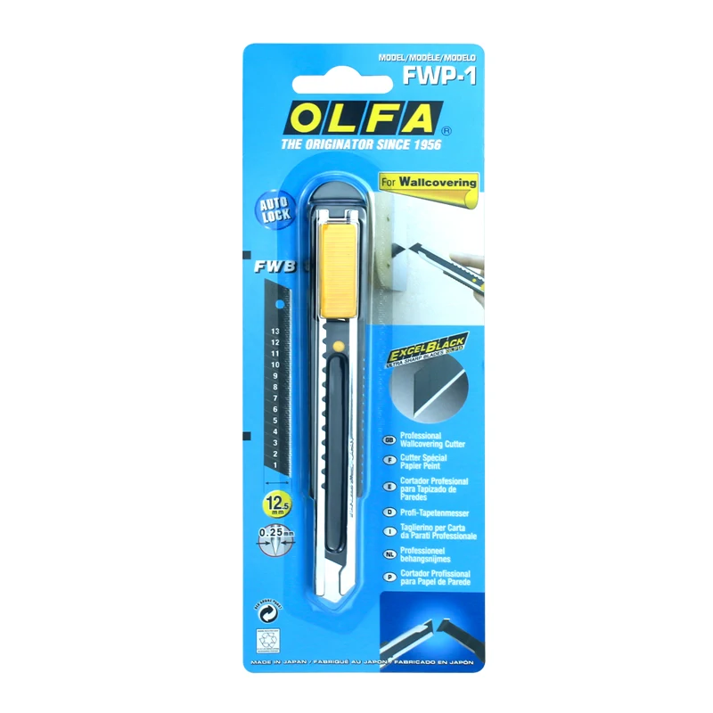 Japan OLFA FWP-1 with a thinner and sharper blade 12.5MM Wallcovering cutter Industrial Tool Knife