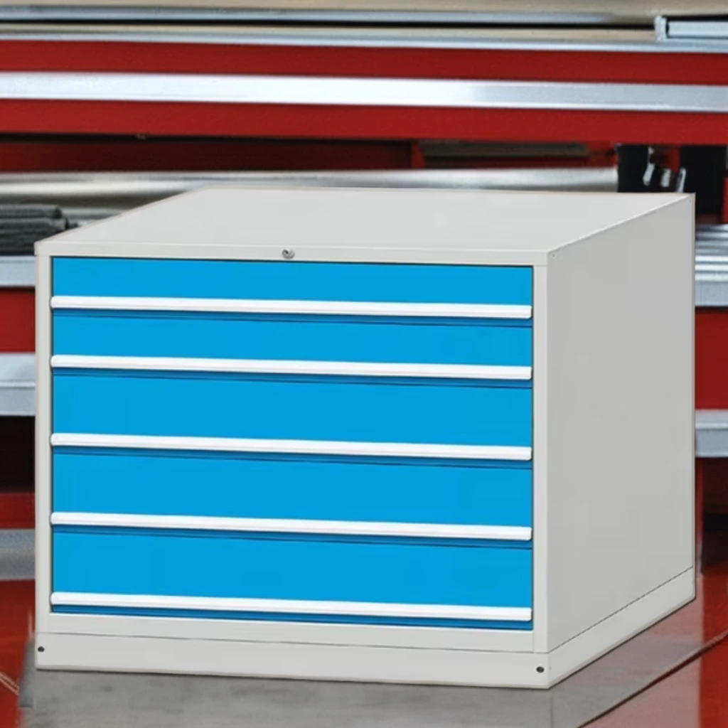 Customizable High Load Capacity 6-Drawer Garage Tool Cabinet All-Welded Steel with RAL7012 Multi-Purpose Storage Garages