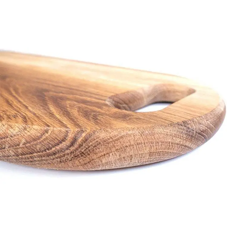 Large customizable rectangular kitchen table top cutting service cheese meat biscuits oak wood cutting board