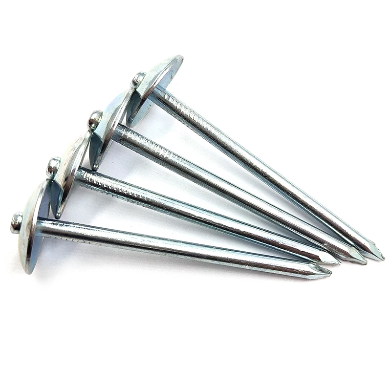 Galvanized Concrete nail roofing nails with umbrella head for steel sheet