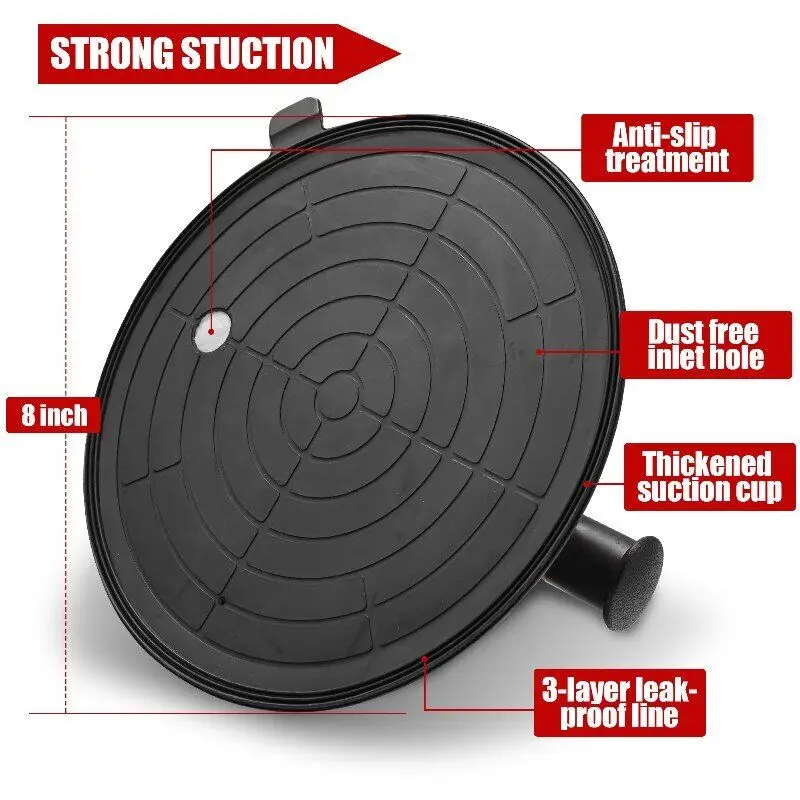HERZO 8inch Vacuum Suction Cup for Tile Handheld Vacuum Material Lifting to Lift Large Glass Heavy Duty