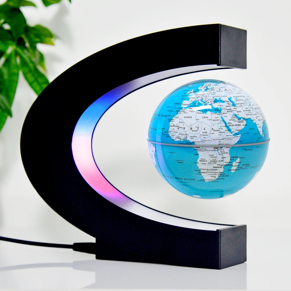 Good  quality Drop shipping C Shape Magnetic Levitating Floating Globe world map globe for Decoration