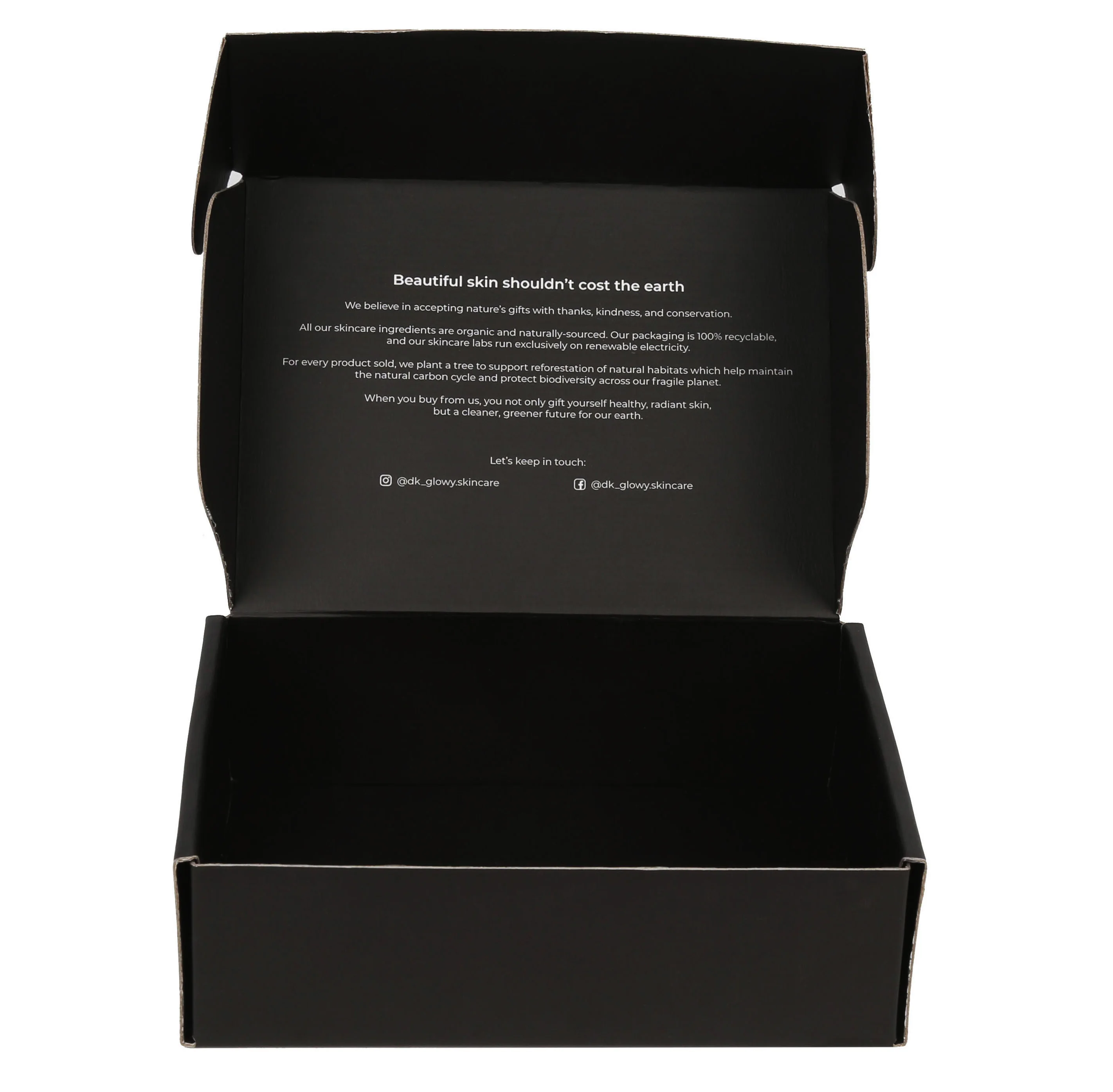 Ecommerce corrugated tuck top skincare mailer box recycled clothing packaging boxes black shipping box custom logo