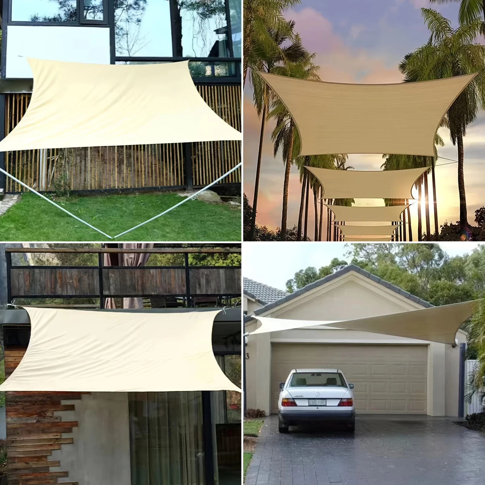 Outdoor Sunscreen Sunshade Sails Rectangular Sunshine Canopy Waterproof Sun Shade Sails