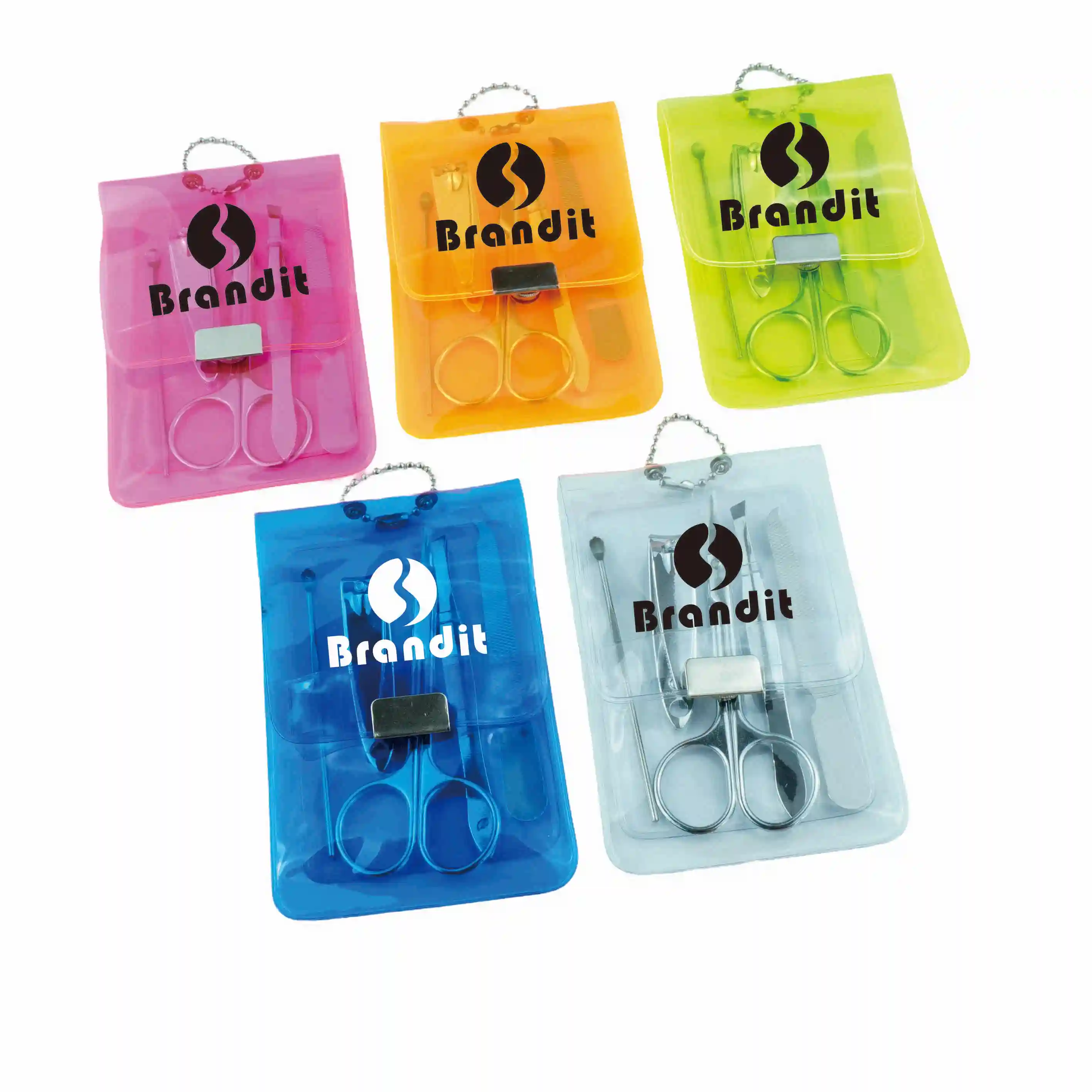 Custom Logo Popular 5 PCS Nail Scissors Kit Traveling Mini Manicure Gift Set for Nail Tools