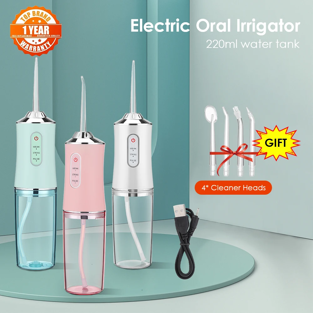 Professional Oral Irrigator Rechargeable Portable Dental Irrigator Teeth Clean Oral Dental Floss Water Jet Irrigator