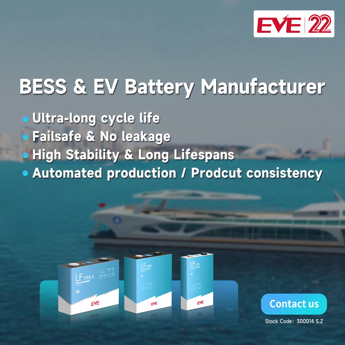 EVE LiFePO4 Battery Cell LF105 5000 Cycs 3.2V lifepo4 280 ah 15ah 6.4v 1400mah battery portable power station generator battery