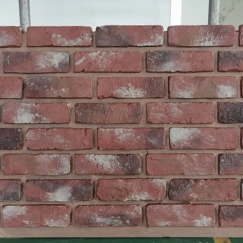 PU Red Bricks faux stone panels hand-painted 3d cladding veneer artificial stone factory prices