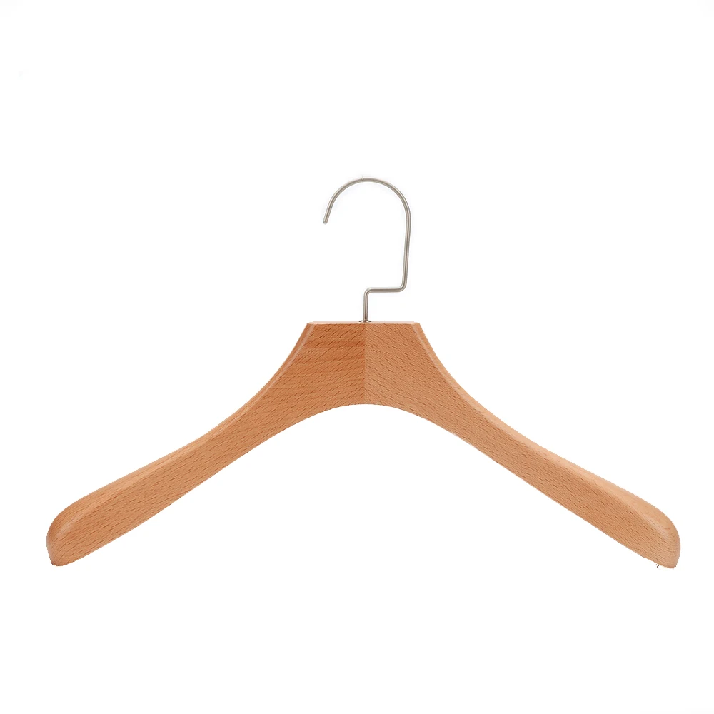 China manufacturer solid wood suit hangers custom logo wood coat hangers for clothing store