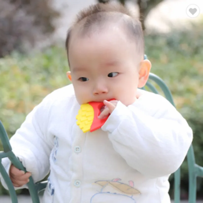 New Silicone Potato Chip Baby Teether Food Grade BPA Free For DIY Baby Necklace Pendant Oral Care Toys