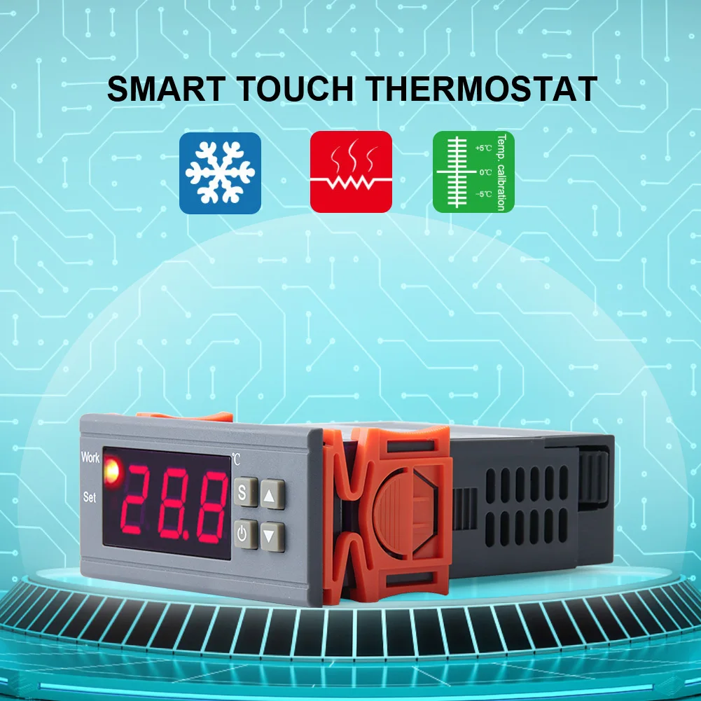 Mh1210w 90-250v 10a 220v Thermostat Regulator With Sensor -50~110c Heating Cooling