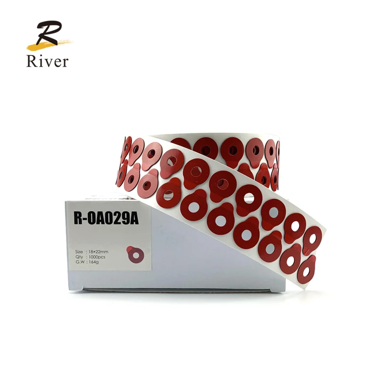High quality 18*22mm Anti Slip Red Double-Sided Sticker Tape Optical Glasses Lens Blocking Pads
