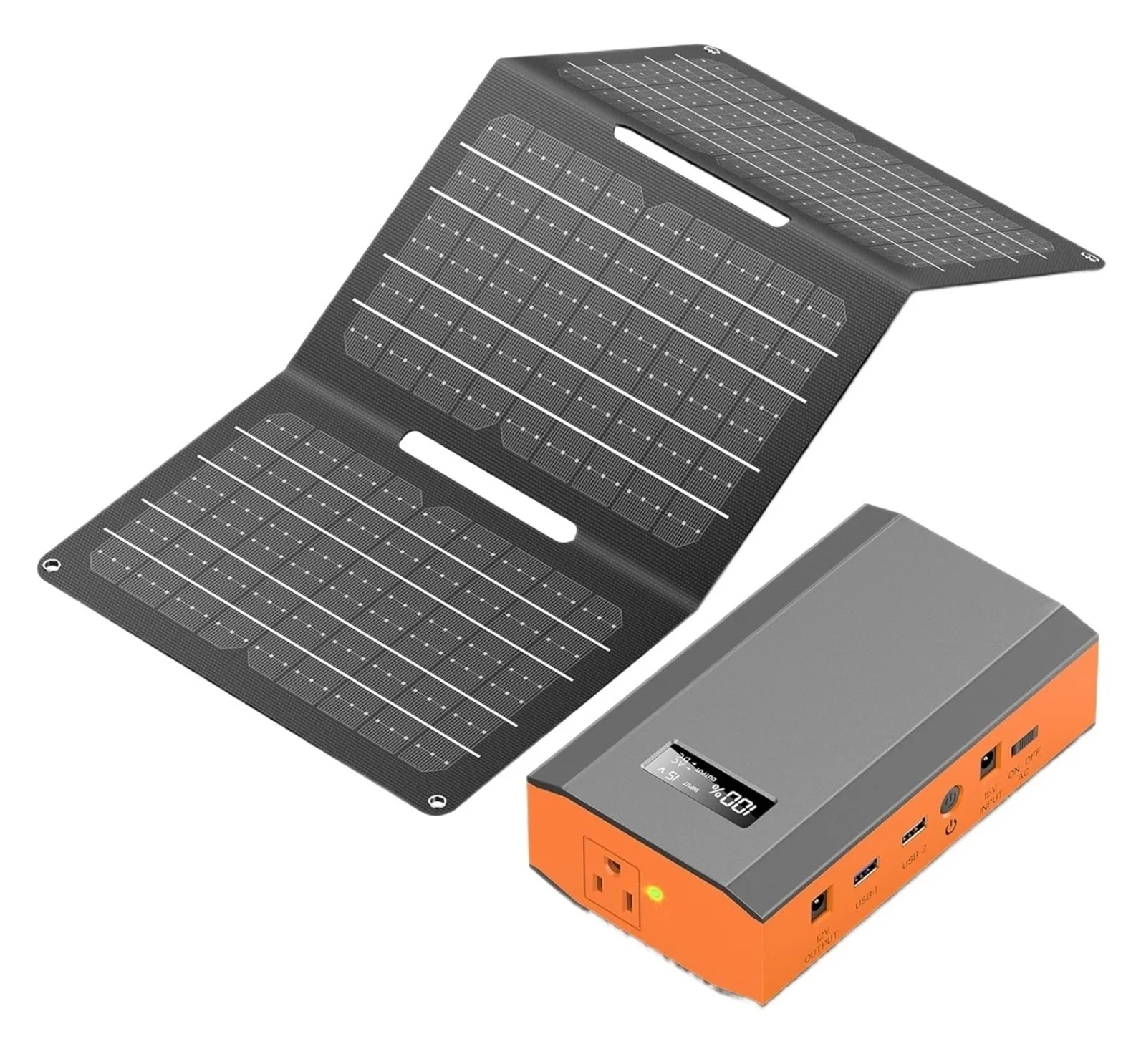 SenHuo30W Foldable Solar Panel AC Power Socket For Portable Mobile Power 65W 110V External Battery Pack 24000mAh