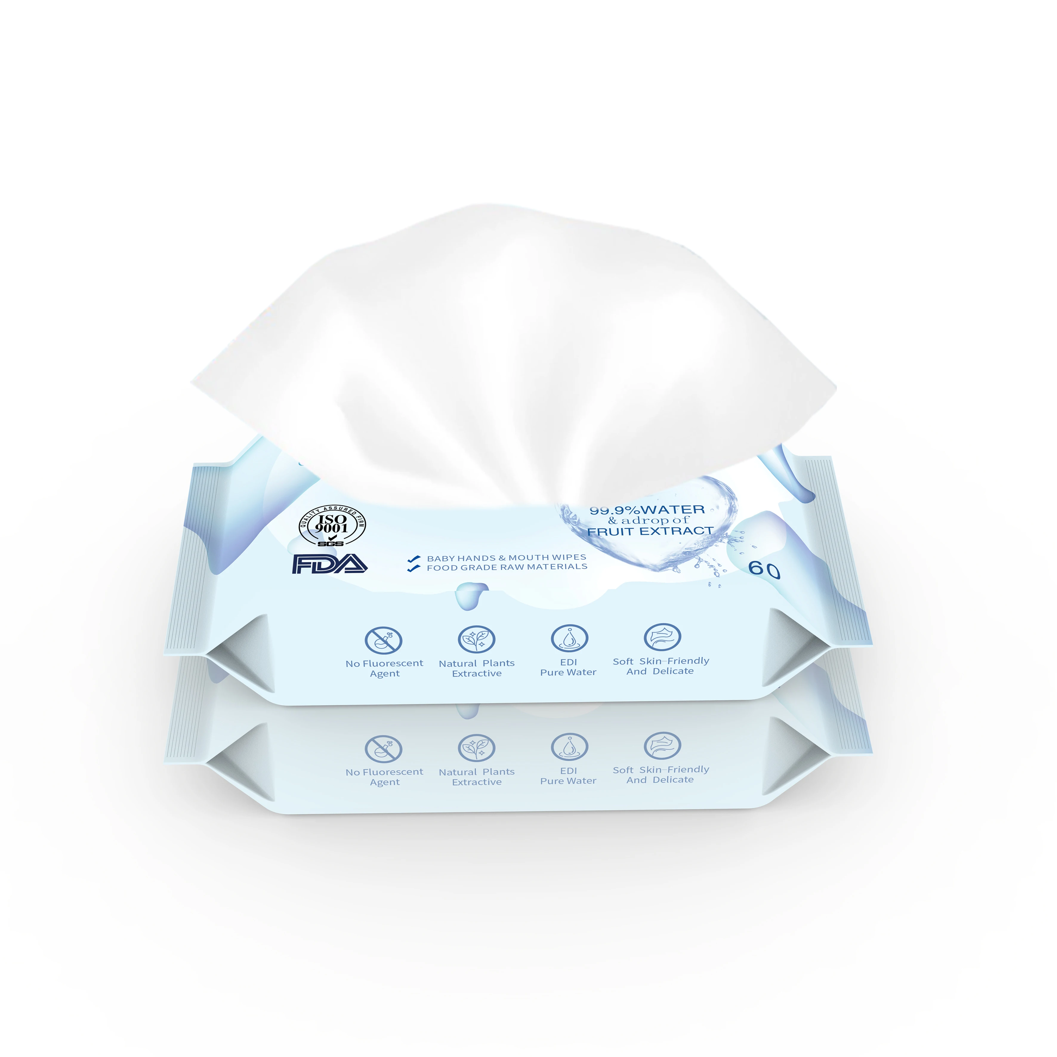 High Quality Organic Sensitive Custom Private Label Baby Feminine Water Wet Wipes