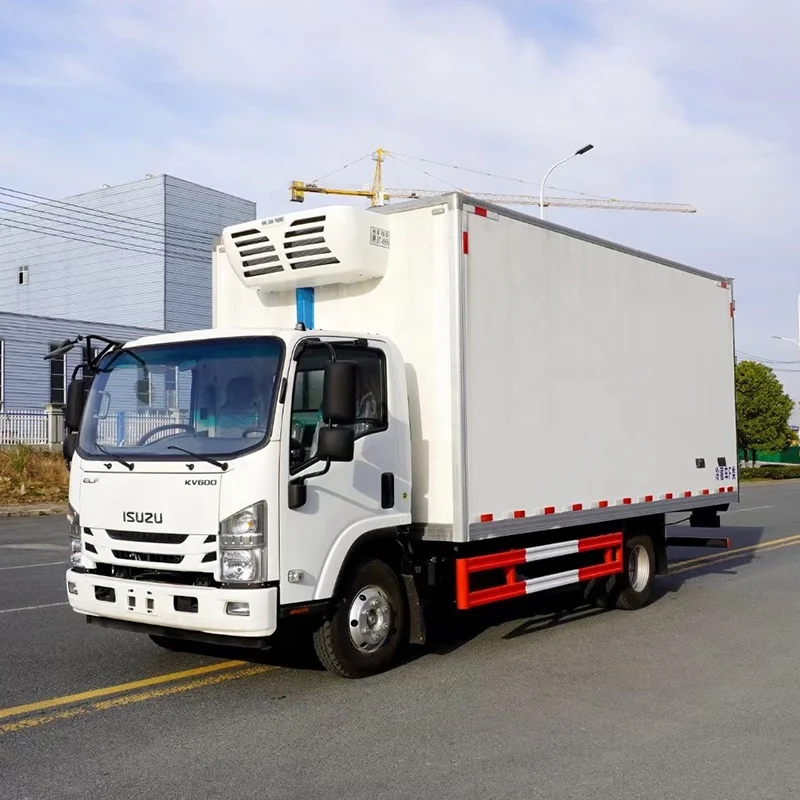 1SUZU ELF KV100 8 Tons 10 Ton Refrigerator Truck 4x2 Freezer Box Truck for Meat Frozen Transport