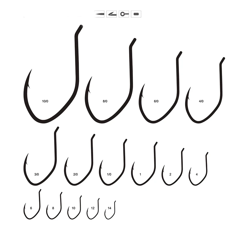 Korean Carbon steel Sickle Catfish Fishing hook