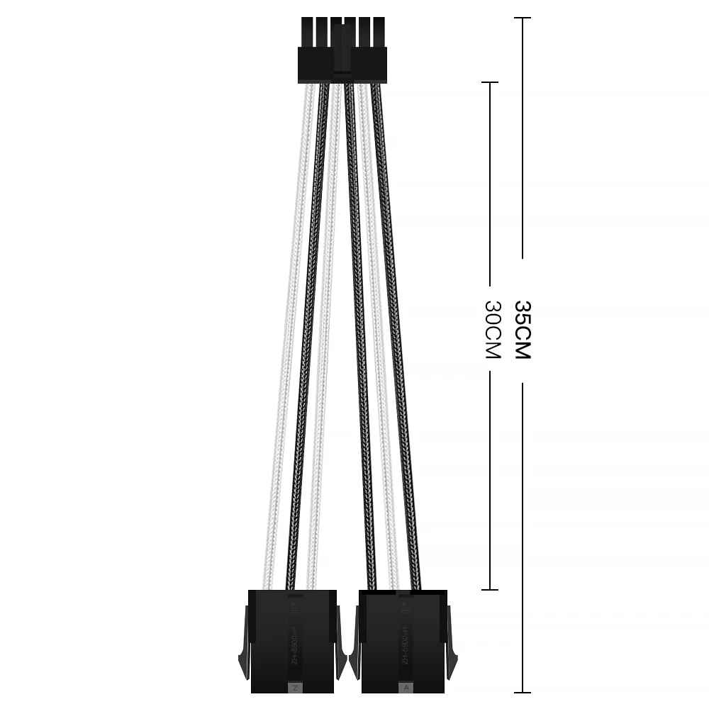 Power Supply Cable Sleeves PCIe Molex Micro-Fit 3.0 Connector For NVIDIA Ampere GEFORCE RTX 3070 3080 Black White