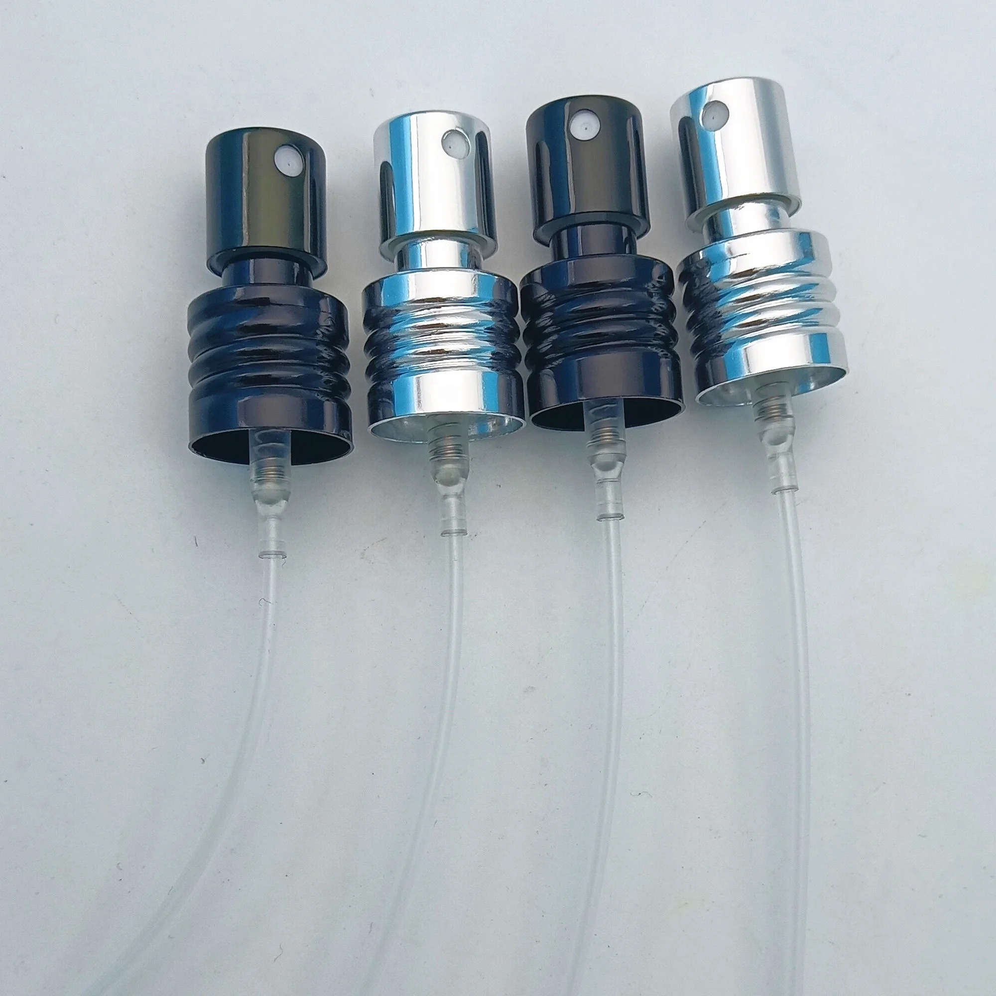 20/400 aluminum metal silver short screw mist sprayer with plastic clip