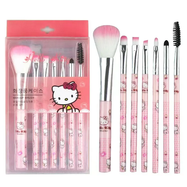 HelloKitty Cartoon Makeup Brush Set Cartoon Anime Hello KT Makeup Brush Girls Accessoires Girls Gift