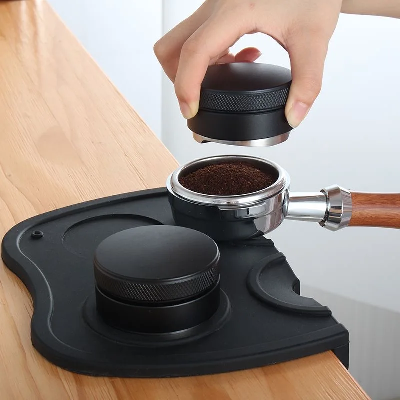 Premium Quality 2in1 Dual Head Coffee Distributor Adjustable Depth 4 Angled Slopes Adjustable Palm Tamper Espresso Distribution