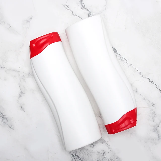 Wholesale 400ml 13oz plastic HDPE cosmetic body lotion shampoo white conditioner bottle can be customized