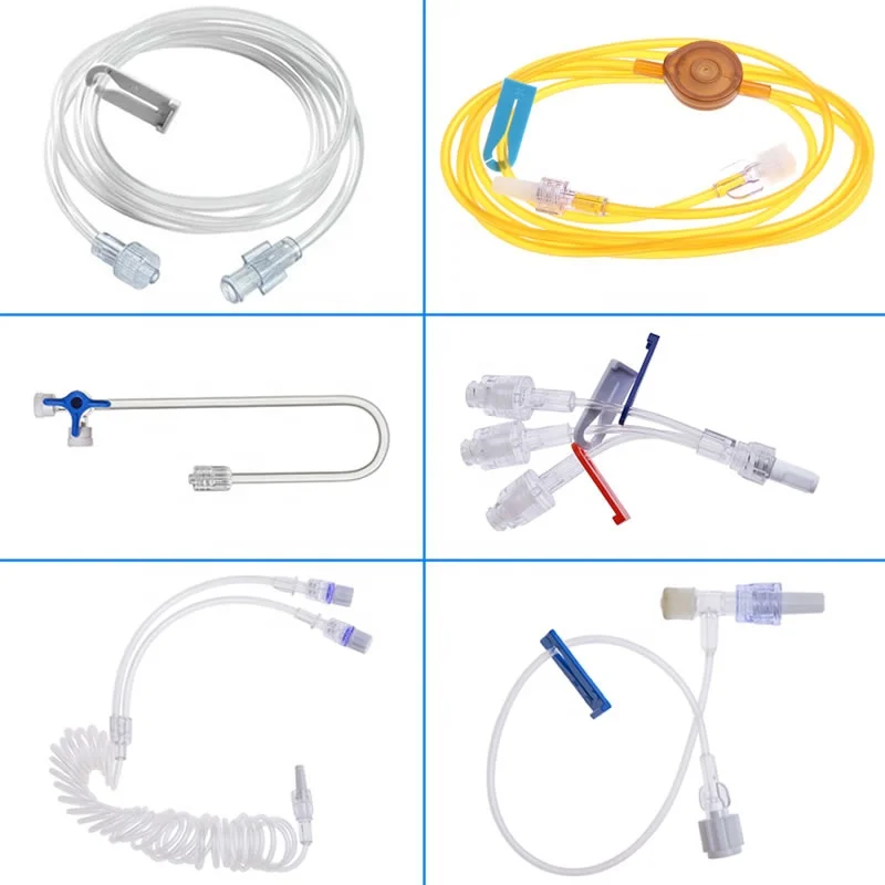 Medical disposable multiway  Small Bore T-port iv extension hose connecting tube set
