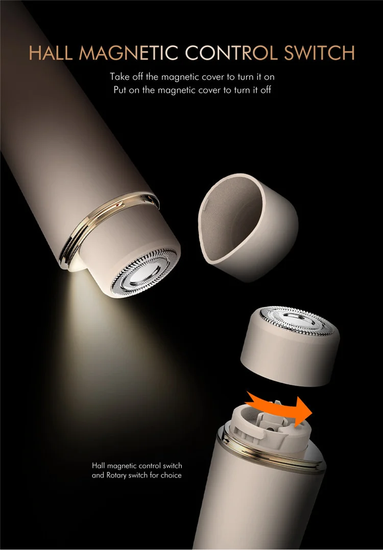 Rechargeable LED Light Battery Rotating Disc Epilator Epilator Electric Shaver for Hair Removal