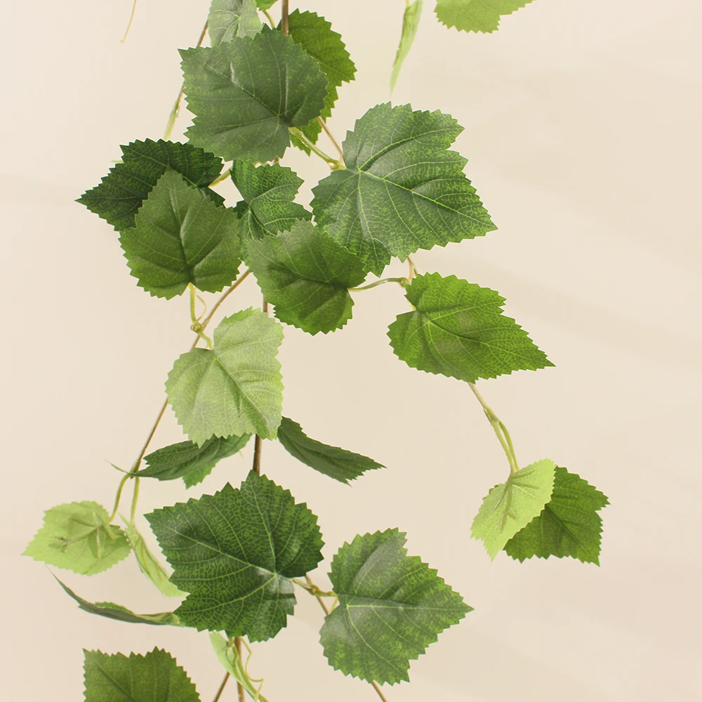 Wholesale Long Artificial Green Vine Groundnut Leaf Vine Faux Plants Outdoor Indoor Wall Hanging Ceiling Decoration