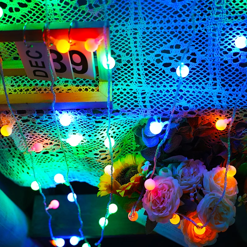 LED Globe Ball  Outdoor Indoor String Lights Battery Operated Fairy Lights  for Bedroom Dorm Patio Garden Christmas Party