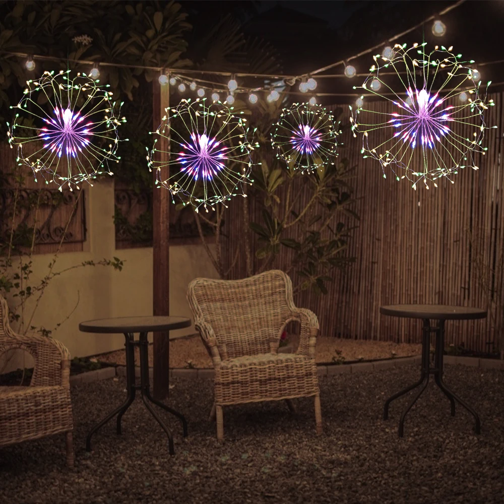 
Hanging starburst fairly light firework light Christmas Lights Room Garden Decoration led dandelion chandelier 