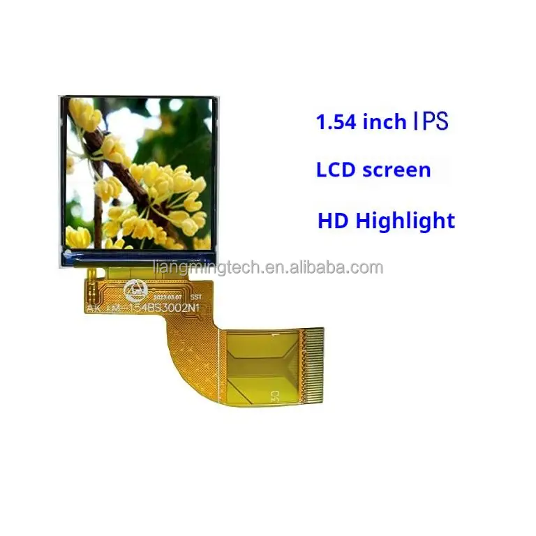 High Performance 1.54inch Full Color TFT Display Panel 320X320 Resolution IPS LCD Module with LVDS Interface