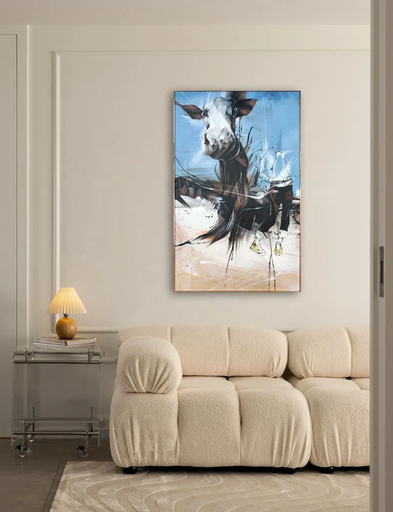 Handmade painting art interior design painting decorative wall painting for hotel living room