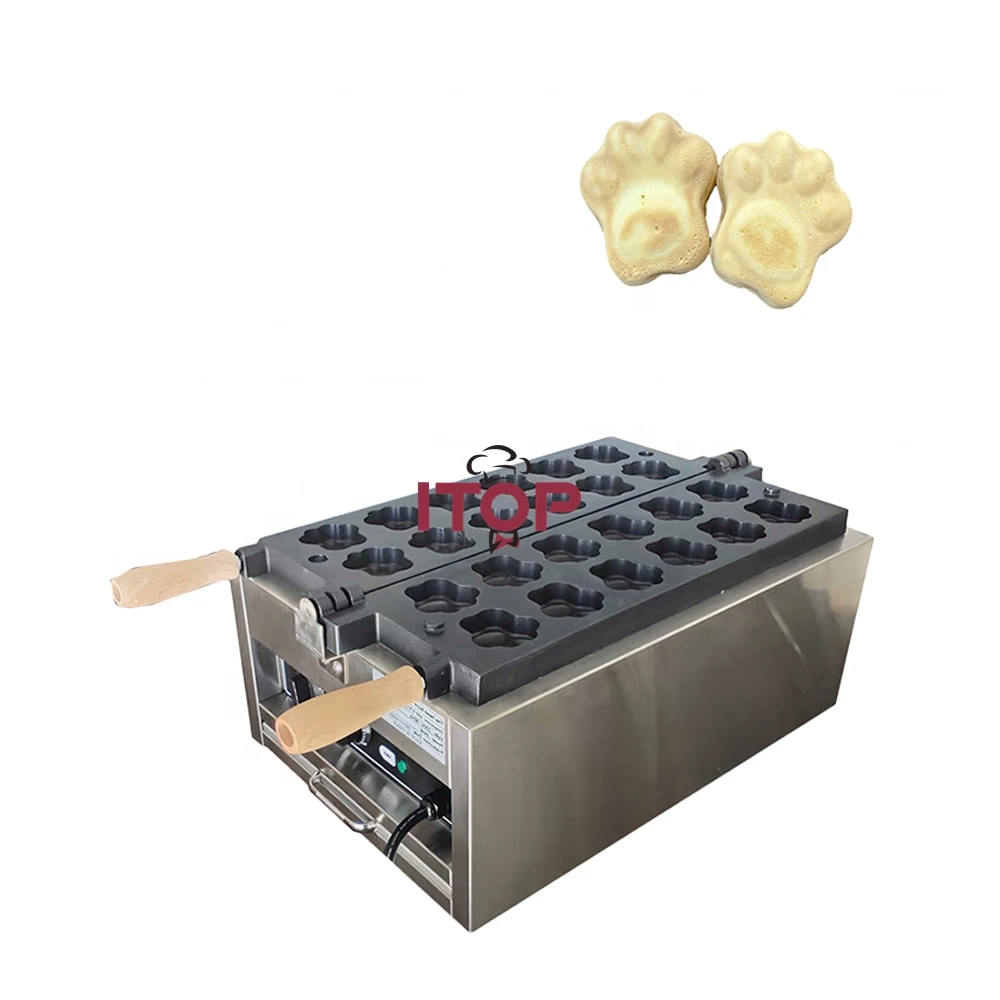 110v/220v Электрический кошка лапой машина вафли 3000W Новое поступление мультфильм вафельница