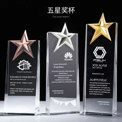 High Grade Cheap Custom shape Blank K9 Glass Trophy Crystal Award Crystal Glass Awards Trophies