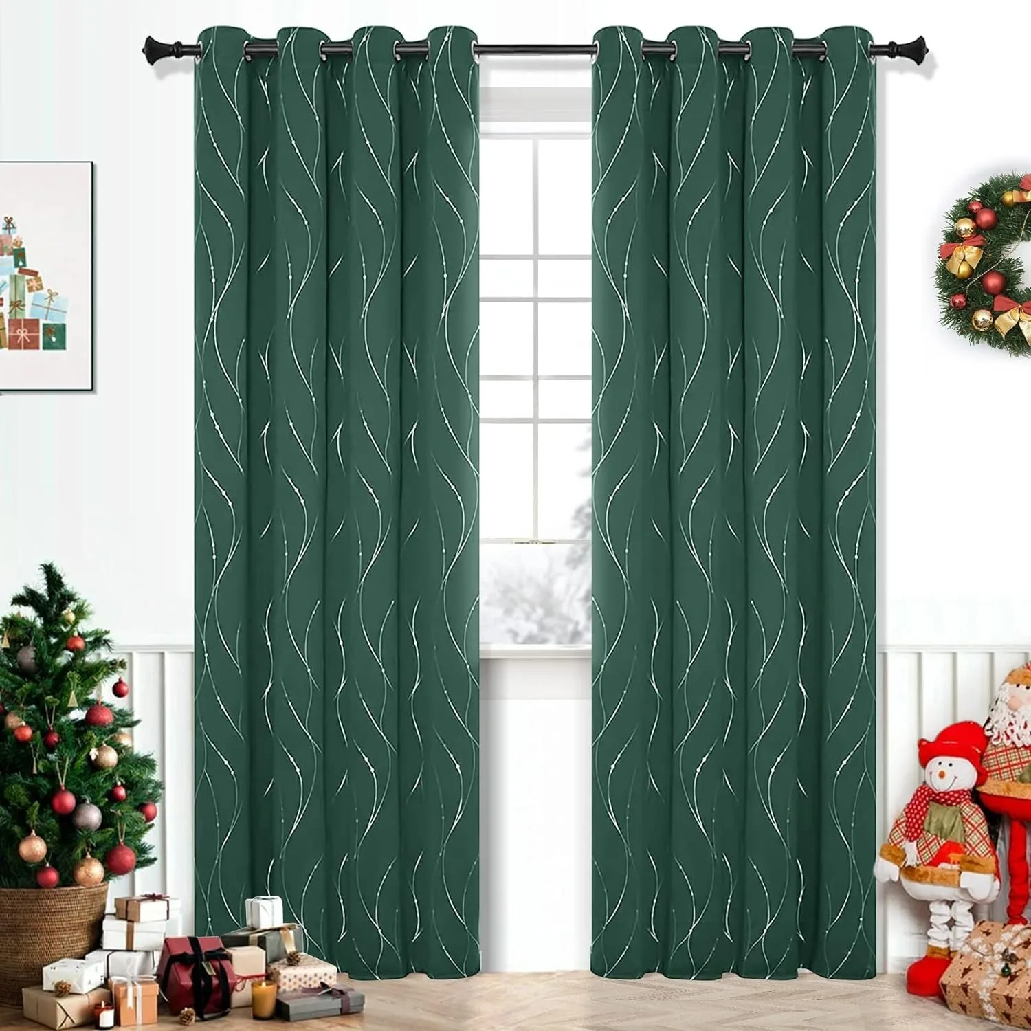 JA Customizable Thermal Insulated Blackout Curtains for Bedroom and Kids Room  Sun Blocking Window Curtains for Home Decoration