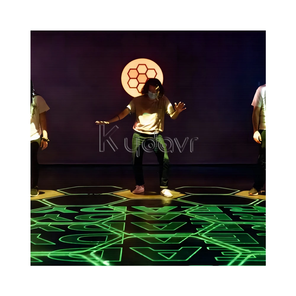 Amusement park ar interactive floor all-in-one move ground system projector kids activate game interactive sport games on floor