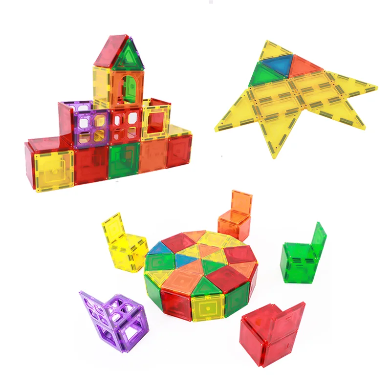 Factory directly supply Early Educational 100pcs Magnetic Toy Sets 3+ Children Colorful Magnetic Building Tiles Sets other toys
