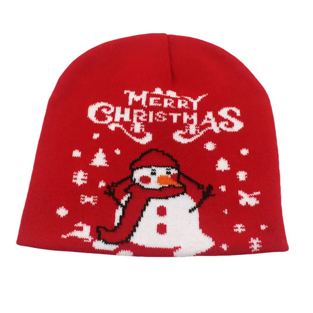 Botu Wholesale Xmas Knitted Hat Christmas Gifts Santa Claus Christmas Tree Cartoon Kids Winter Custom Logo Beanie Hats