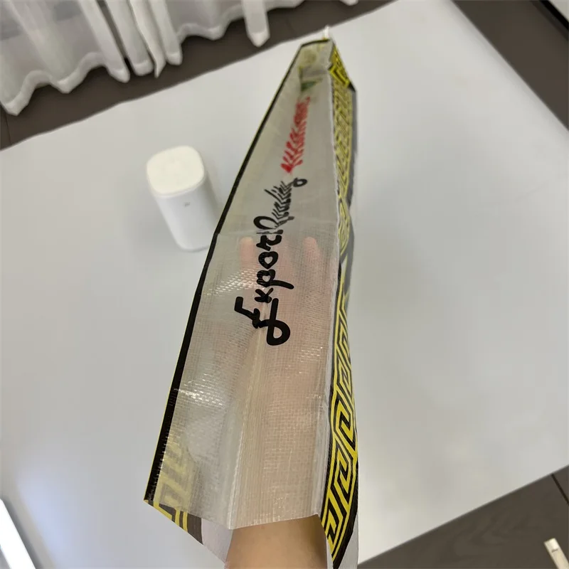 25kg 50kg rice pp woven bag transparent white bopp maize flour sack bags