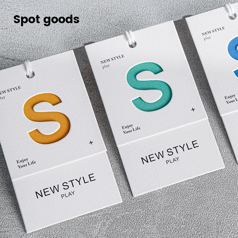 Recyclable Cotton Custom Private Brand Logo Clothing Tags for Clothes Price Tag Price Label Clothing Tags Labels Custom